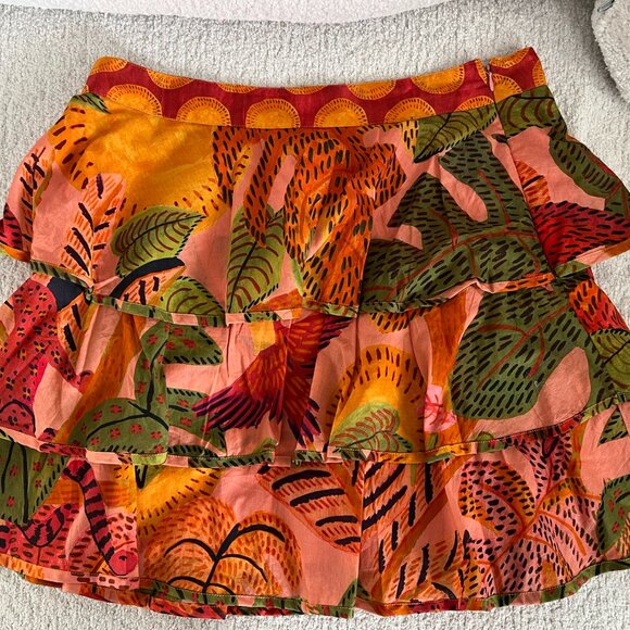 FARM Rio Dresses & Skirts - Farm Rio Summer Dream Floral Layered Lined Mini Skirt M